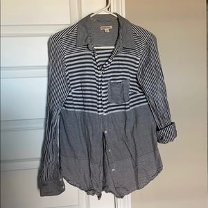 Merona stripped lightweight button up